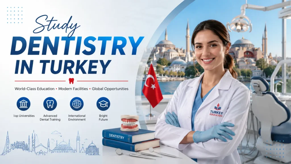 International student studying dentistry in Turkey at a modern dental university with advanced clinical training