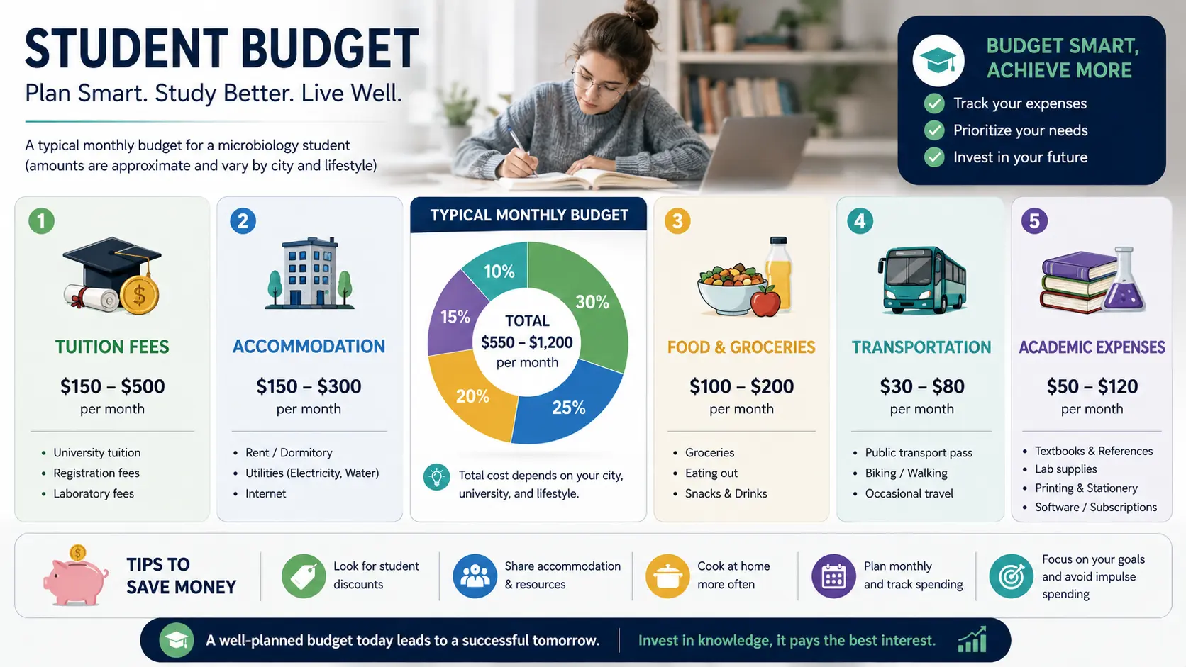Budget for studying microbiology in Turkey