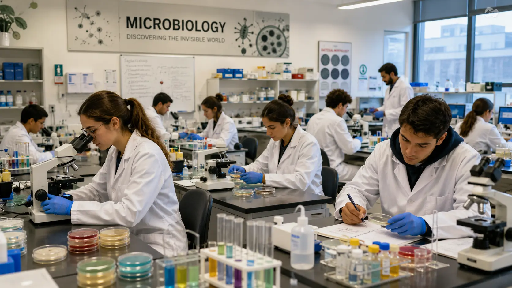 University microbiology laboratory for students in Turkey