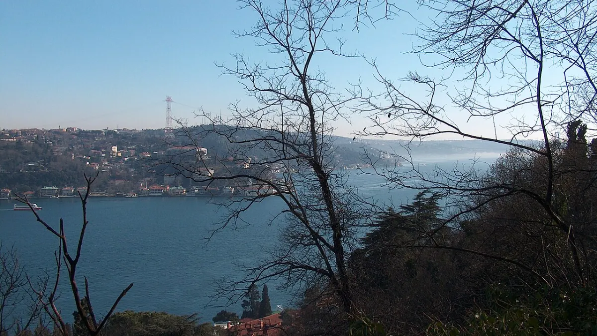 The Bosphorus seen from the campus of Boğaziçi University in Istanbul