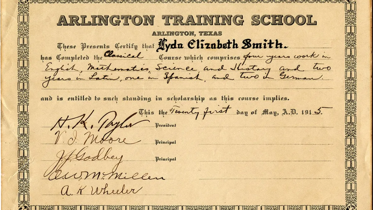 A school diploma