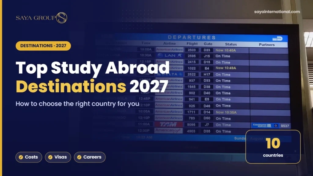 Top Study Abroad Destinations 2027 – How to choose the right country for you