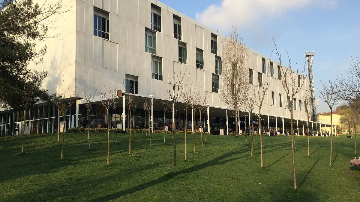 Lecture hall building at Istanbul Technical University, where many students start with an English preparatory year in Turkey