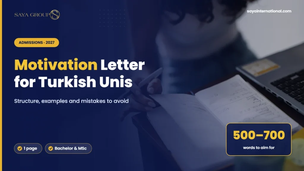 How to write a motivation letter for Turkish universities