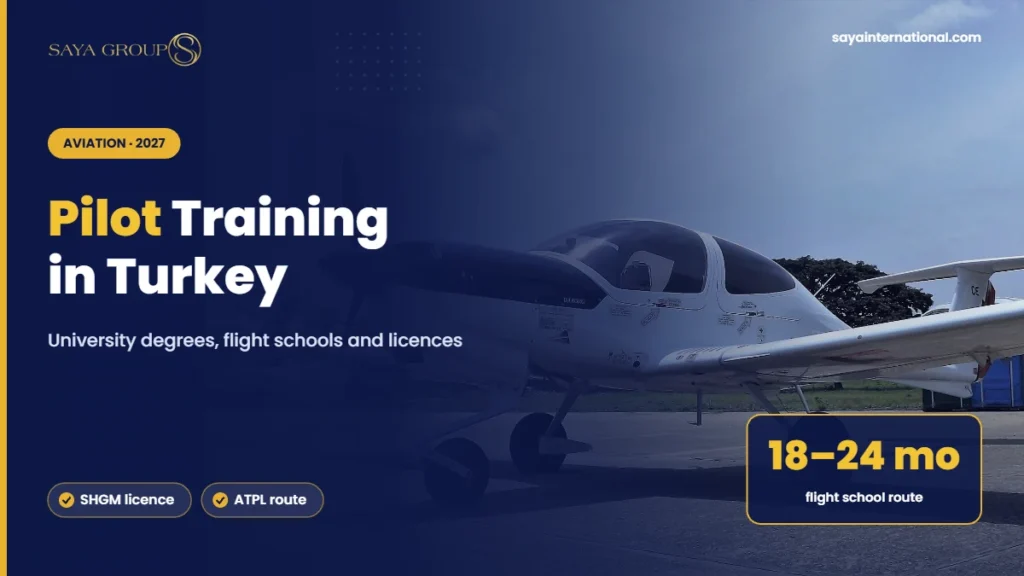 Pilot training in Turkey: Diamond DA40 training aircraft on the apron