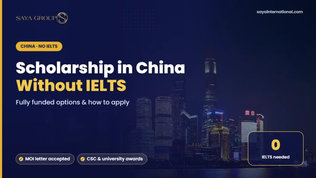 Scholarship in China Without IELTS – Fully funded options & how to apply