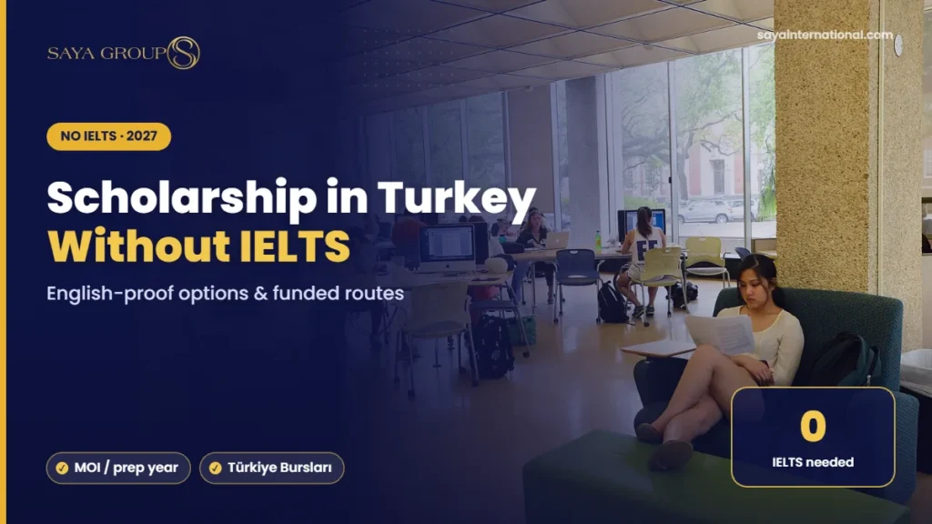Scholarship in Turkey Without IELTS – English-proof options & funded routes