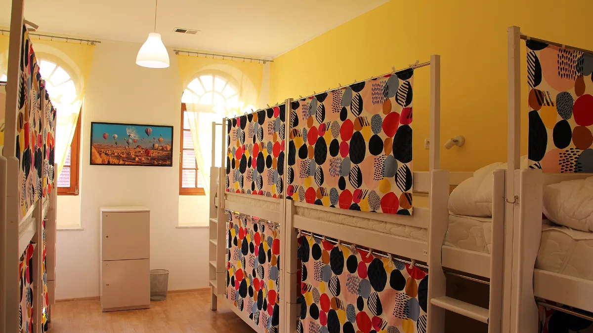 Shared student accommodation in Turkey: a private dorm room with bunk beds