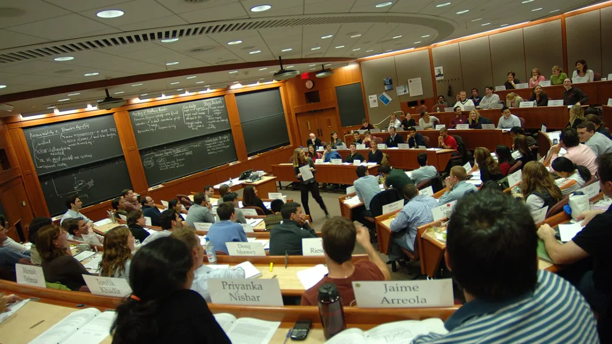Business school classroom