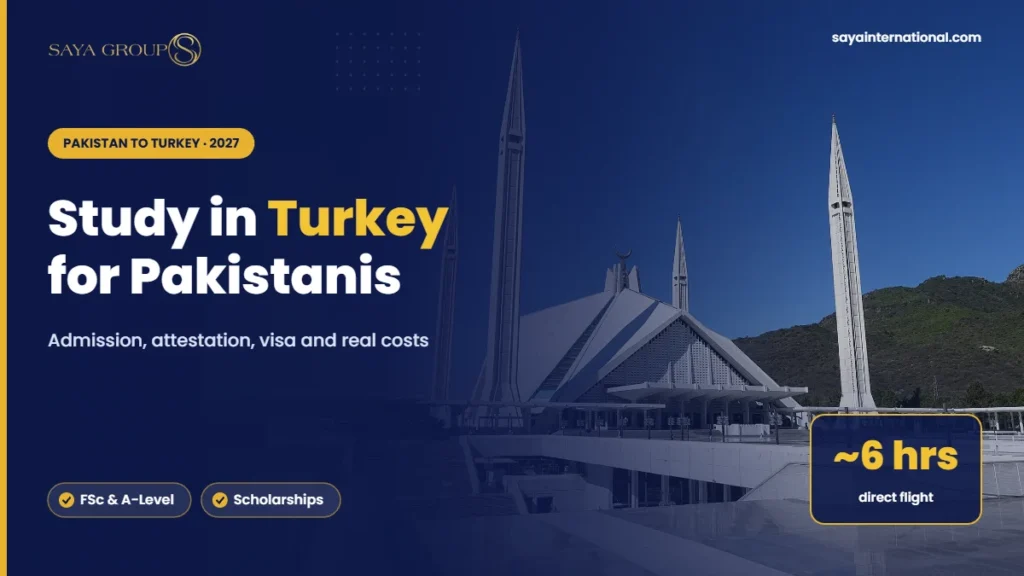 Study in Turkey for Pakistani students: Faisal Mosque in Islamabad, designed by Turkish architect Vedat Dalokay