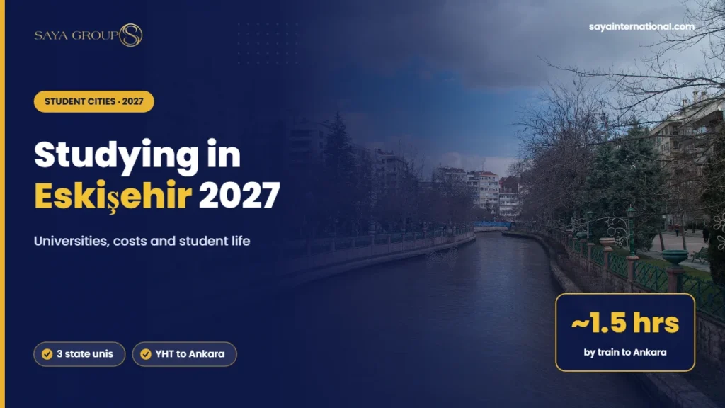 Studying in Eskişehir: the Porsuk River in the city centre