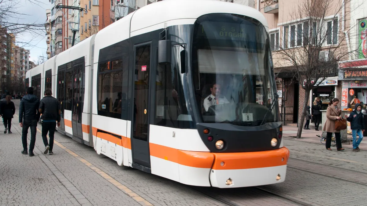 Tram in central Eskişehir, part of everyday life when studying in Eskisehir