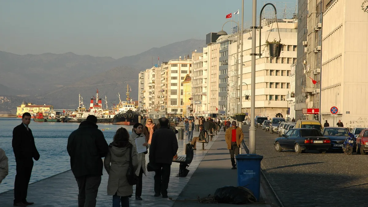 Kordon seafront in Alsancak, a favourite spot for students studying in Izmir