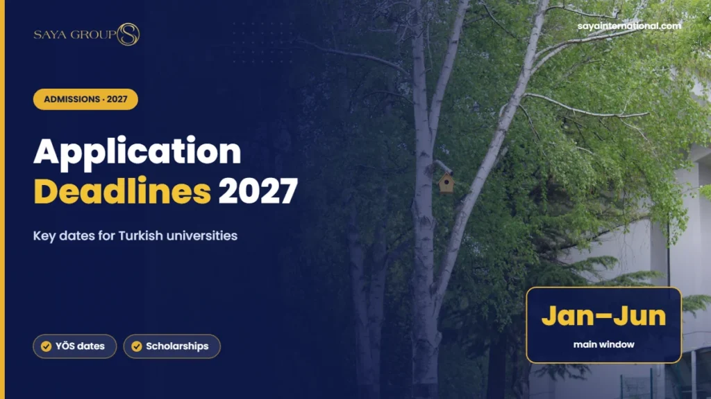 Turkish university application deadlines 2027 cover with Hacettepe University Beytepe campus