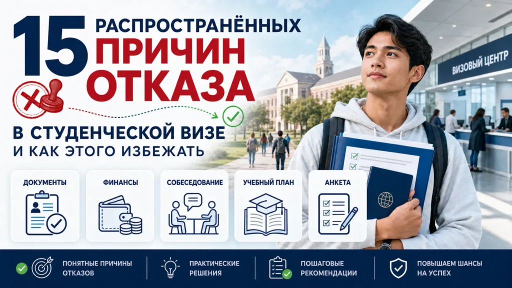 15 распространённых причин отказа в студенческой визе и как этого избежать