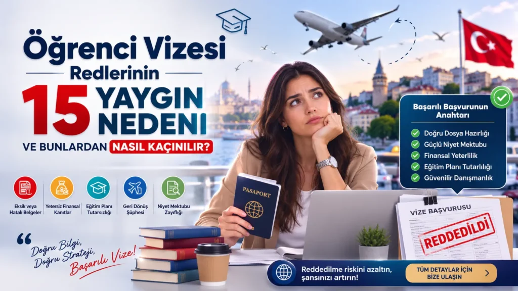 Öğrenci Vizesi Redlerinin 15 Yaygın Nedeni ve Bunlardan Nasıl Kaçınılır